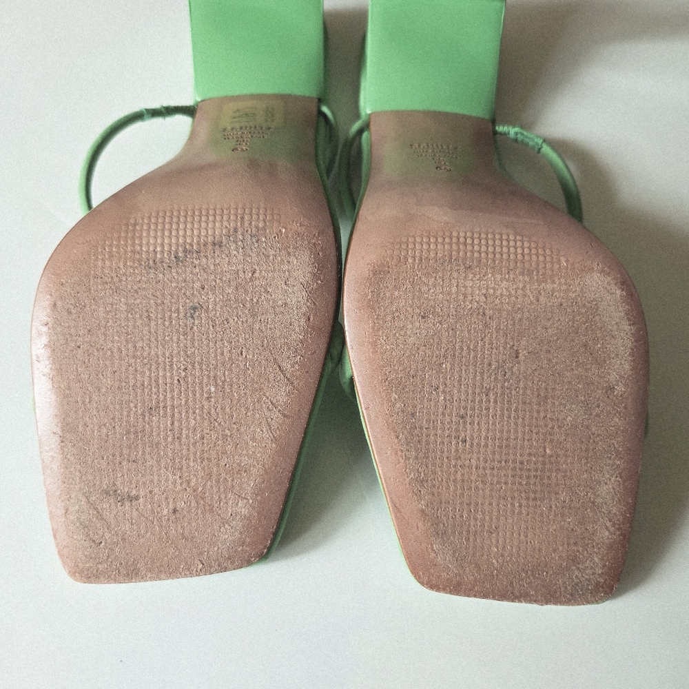 Schutz Kattie Gianni Green  Heeled Sandals Size 8 - Picture 6 of 8